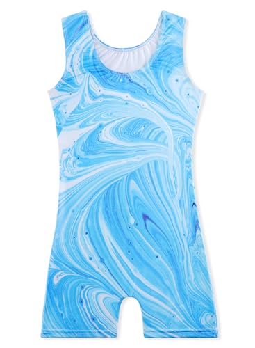 Image of Gymnastics Leotards for Toddler Girls Gym Suits Dance Leotard Sparkly Rainbow Dinosaur Leopard Stars Biketard