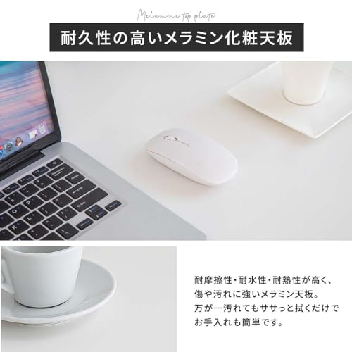 smoo カフェテーブル 円形 直径80cm ダイニングテーブル 丸 白 シンプルデスク 韓国 Y2K インテリア ターミ ALN16 (ナチュラル, ストレート) [5]
