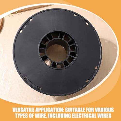 Alipis 3 piezas Plastico Carrete de Cable Soporte Ligero Organizador de Cable con capacidad 1kg Diseño Hueco Negro para Garaje y Taller Gestión de Cable miniatura 6