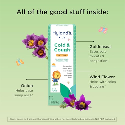 Image of Hyland's Kids Cold Medicine & Cough Syrup Daytime, Ages 2 and up, 4 fl oz