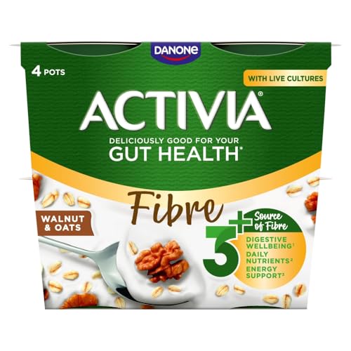 Activia Walnut and Oats Yoghurt, 4 x 120 g (Packaging May Vary)