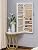 LUXFURNI Mirror Jewelry Cabinet 6 LED Lights Wall-Mount/Door-Hanging Armoire, Full screen mirror Large Storage Organizer Lockable
