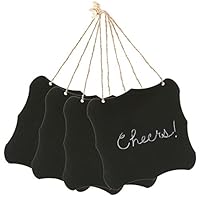 Algopix Similar Product 17 - Set of 4 Black 55 Inch Hanging Wood