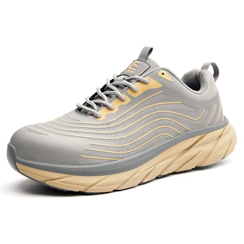 EQFPY Slip On Steel Toe Shoes