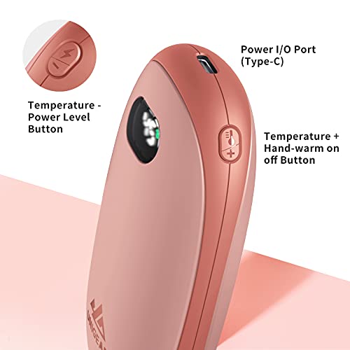 Unigear Rechargeable Hand Warmer 5200 mAh Reusable Electric Hand Warmer Power Bank USB Portable with Free Heat Levels of 35-55 °C & Digital Screen, Heat for Raynauds Outdoor Hiking - Image 3