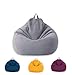 Large Small Lazy Sofas Cover Chairs Without Filler Linen Cloth Lounger Seat Bean Bag Pouf Puff Couch Tatami Living Room Beanbags (70x80cm)