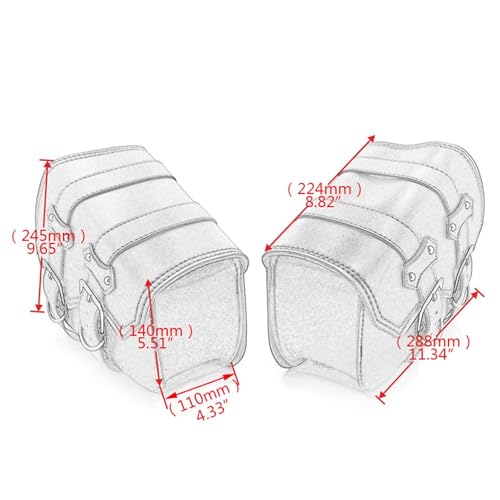 Sacoche de selle moto en PU finition premium pour Thruxton et Bonneville
