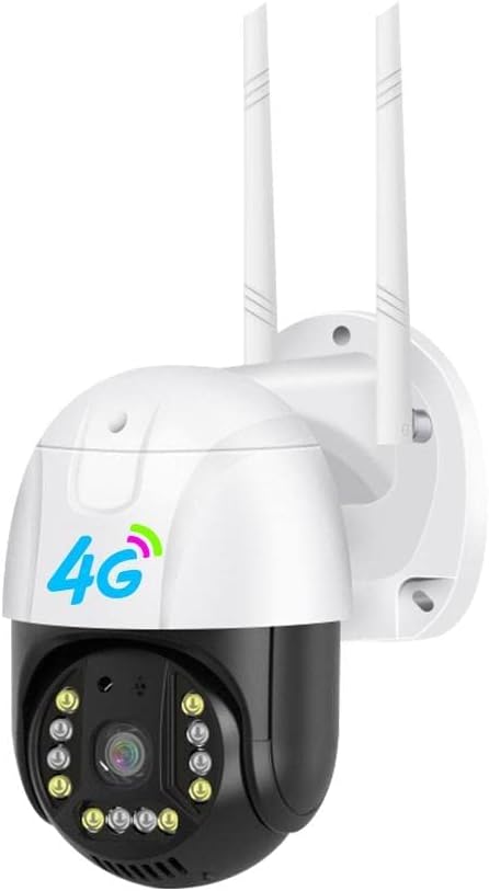 MECCLIEN 4G SIM(All Supported) Gorilla 5MP Full HD IP66 Outdoor V380 Wireless PTZ Security Camera Colored 9 IRS Dual Light Night Vision AUTO Tracking Two Way