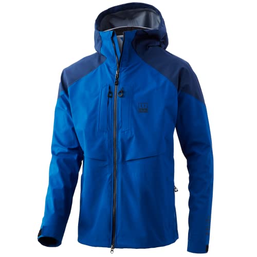 Huk Men's Standard Icon X Superior 3L Shell | Wind & Waterproof Hooded Jacket, Blue, X-Large #TOP10