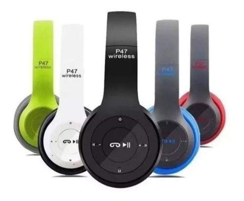 Fone De Ouvido Headphone Sem Fio Bluetooth P47 Micro SD FM Preto