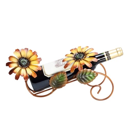 Soporte para botellas de vino con diseño de girasol miniatura 1