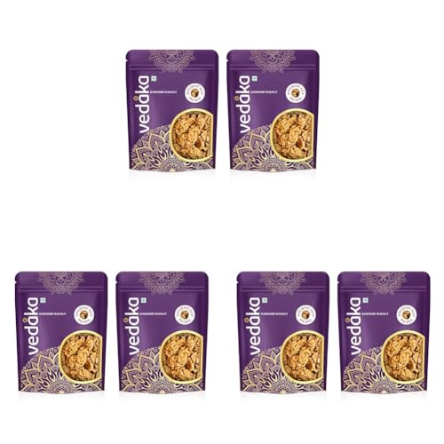 Image of Amazon Brand - Vedaka Walnut Kernels (Kashmiri Walnut) (1 Kg - 500 G X 6 Packs) | Walnut Without Shell | 100% Natural | Travel Snack | Indian Snack