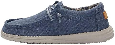 Hey Dude Boy's Wally Youth Blue Size 3 | Boy’s Shoes | Boy's Lace Up Loafers | Comfortable & Light-Weight