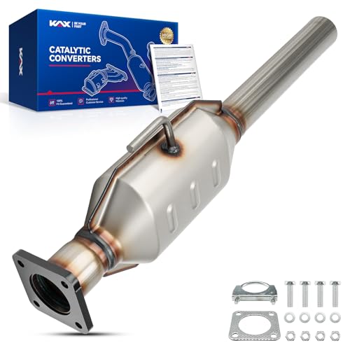 KAX Catalytic Converter Compatible with Wrangler 4.2L 1987-1990, Cherokee 2.5L 1984-1985, 2.8L 1984-1986, Comanche 2.8L 1986 - Replace# 15637 Direct-Fit Stainless Steel (EPA Compliant)