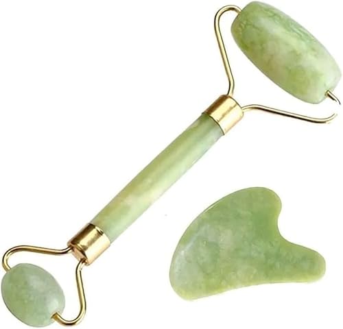 Massajador Facial de Jade Roller para Cuidados com a Pele