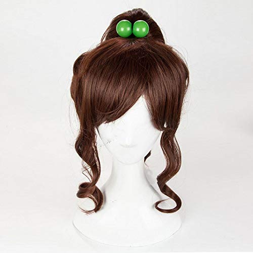 Peluca para soldado Kino Makoto Sailor Jupiter mujeres Cosplay peluca resistente al calor pelo sintético marrón Whitout accesorio para el cabello