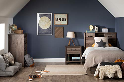 South Shore Ulysses Twin Mates Bed Fall Oak #TOP4