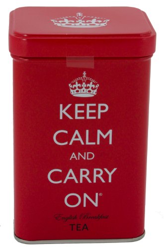 Keep Calm and Carry On Red Tin, English Breakfast Tea (40 Bags, 125g, 4.4 oz)