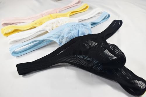 Men Sexy G-string Underwear Jockstrap Gay Panties Mesh Underpants T-back Thongs Bikini Lingerie3