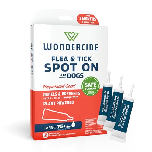 Wondercide - Flea & Tick Dog Spot On - Flea, Tick, and Mosquito Repellent, Prevention for Dogs with...