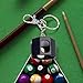Aosekaa Pool Cue Chalk Holder Chalk Case with Keychain Lightweight Compact Practical Tool Chalk Boxes Chalk Pocket for Games Snooker, Black