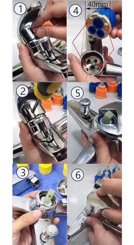 Wasserhahn Kartuş Zertifizierung Keramik Kartuschen Ersatzkartusche, Innenkartusche für Einhebelarmatur Monoblock Badezimmer oder Küchenmisch (25mm Kartusche)