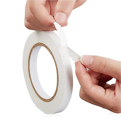 3 Rolls 10-MM by 30-Yards Double Sided Adhesive Tape Heavy Duty for DIY, Arts, Crafts, Scrapbooking, Rubber Stamps, Card Making, Gift Wrapping (3-Rolls)