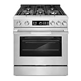 30 in. Stellar Collection 4.6 cu. ft. Gas Range, 5 Burners, Convection Oven, Cast Iron Grates, Stainless Steel