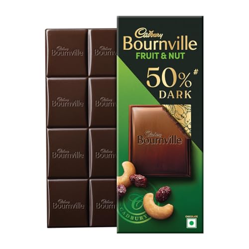 Image of Cadbury Bournville Fruit & Nut 50% Dark Chocolate Bar, 75 Gm