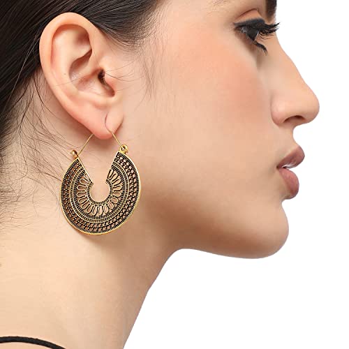 Image of SOHI Hoop Earring For Women and girls, Indo-western Earrings, Fashion Accessories, jewellery for women, Fancy earrings, artificial earrings for ladies