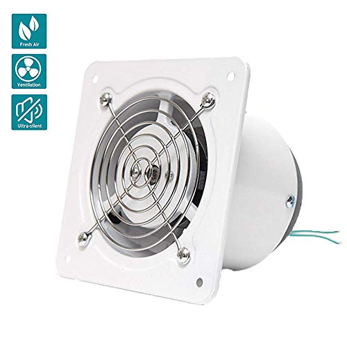 ZQYR Extractor Fans@ 6' 150mm Silenziosa Aspiratore Estrazione Ventilazione per Bagno,Camera da Letto, Ufficio - Estrattore Ventola Muro (Volume d'Aria: 1100m³ / h) 40W