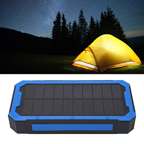 Banque d'énergie Solaire 36800mAh - Power Bank Portable avec 36 LED d'éclairage intégré, 6 Ports USB et Charge Rapide sans Fil pour Escalade et activités en Plein air