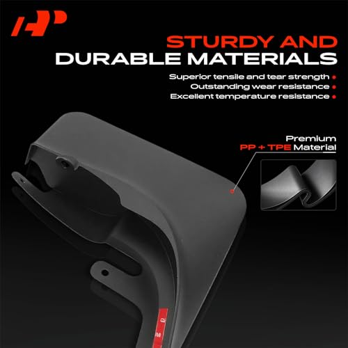 Image of A-Premium Mud Flaps Compatible with Rivian | for R1T 2022 2023 2024, No Drilling Required Mud Guards with Hardware Kits, Set of 4 Front and Rear(Not for Rivian R1S)