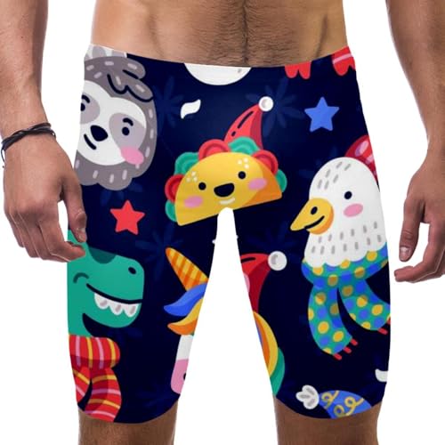 Traje de baño de animales de Navidad para regalar a padres e hijos deportistas
