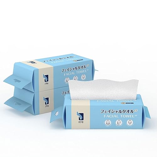 ITO フェイシャルタオル 厚手 洗顔タオル 使い捨てタオル フェイシャルタオルEF クレンジングタオル コットンタオル 肌荒れ対策 敏感肌 顔拭きシート フェイスタオル 旅行 洗顔 化粧 メイク落とし アィティーオー 乾湿両用 敏感肌 瞬間吸湿 厚手タオ