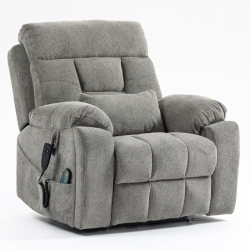 Image of Oversized Power Lift Recliner for Big & Tall, 26 inch Wide Seat, Gray