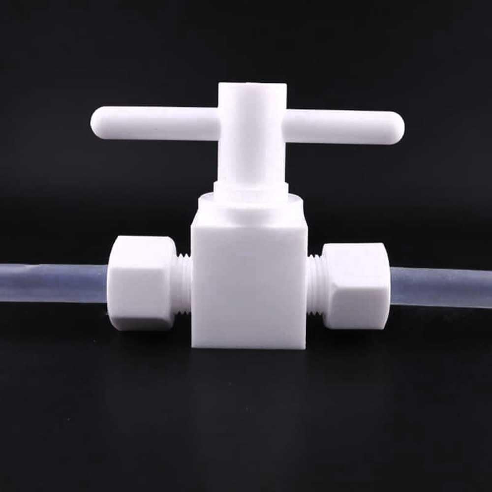 Válvula de bola recta de PTFE - Conector de diámetro igual de 2 lados for transferencia de fluido - Juego de 1 pieza(D25mm)