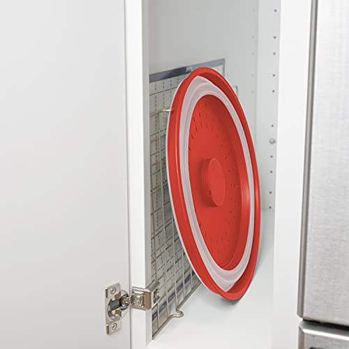 Tovolo 47011-402 Large Collapsible Microwave, Lid For Reheating Food, Meal Prep Gadget, No Mess Folding Plate Cover Kitchen Tool, Candy Apple Red #TOP5
