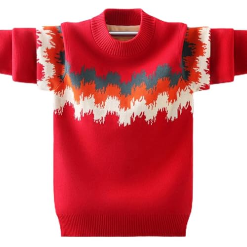 Pull-o-cou tricoté chaud pour enfant vêtement anti-transpiration sans velours