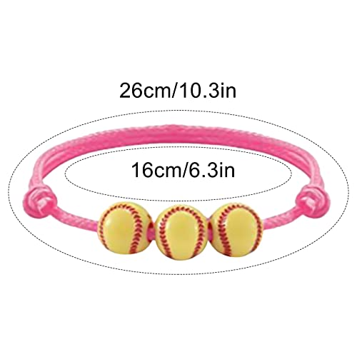 Pulsera de softball cómoda y ajustable con cuentas amarillas que no se rompe 4