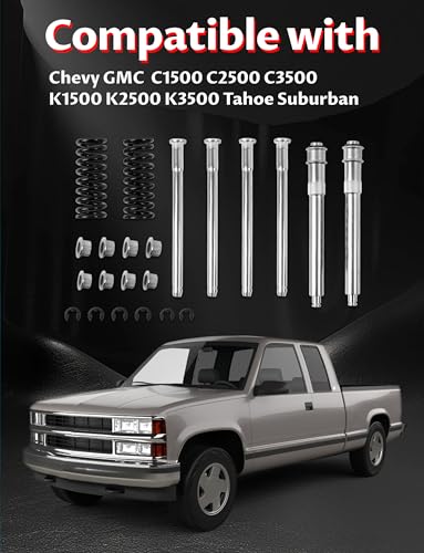 Front Driver and Passenger Side Door Hinge Pin and Bushing kit Compatible with C1500 K1500 C2500 K2500 C3500,K3500 GMC Suburban Tahoe
