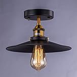 Licperron Vintage Ceiling Light, Edison Flush Mounted Retro Style E27 Industrial Ceiling Light Fixture 1 Pack