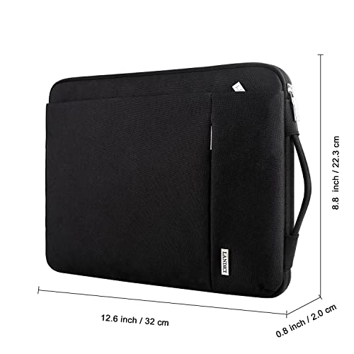 LANDICI 360&deg; Protective Laptop Sleeve 11.6 Inch for Surface Pro 7 8 9/Laptop Go 2 3, MacBook Air 11, Small Computer Bag Carrying Case for 11-12 Inch Chromebook, Slim, Shockproof, Waterproof, Black