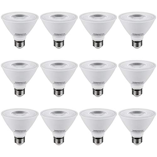 TORCHSTAR High CRI90+ 12-Pack PAR30 Short Neck LED Spot Light Bulb, Dimmable, 12W 75W Equiv, 3000K Warm White, 840Lm, E26 Medium Screw Base, Energy Star & UL Listed