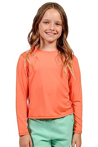 INGEAR Girls Long Sleeve Rash Guard Swim Shirt Outdoor Sports Shirt Lightweight Athletic Tee Protective