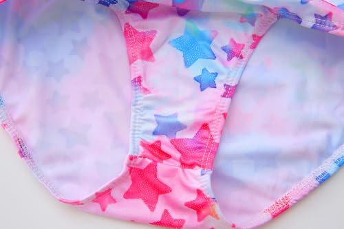 Image of Girls' Sparkle One-Piece Swimsuit 4-12Y Adjustable Crossback Straps Shimmer Bathing Suit for Beach Pool