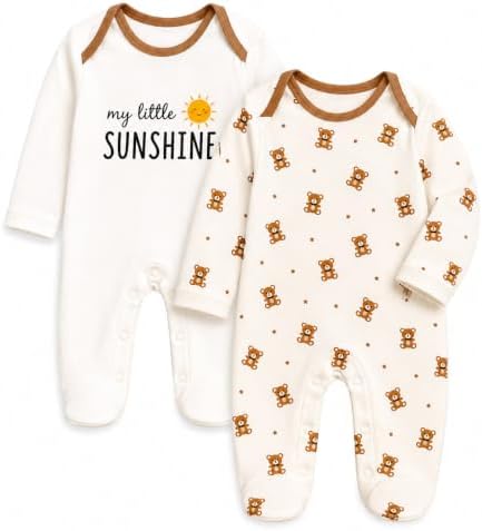 EIO® 100% Cotton Rompers Sleepsuits Jumpsuit Night Suits for Infants Newborn Baby Boys & Girls