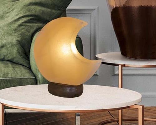 Himalayan Salt Lamp, 100% Authentic Natural Hand Carved Moon Crystal Rock Salt, USB Salt Rock Lamp Night Light for Home Decor and Gift