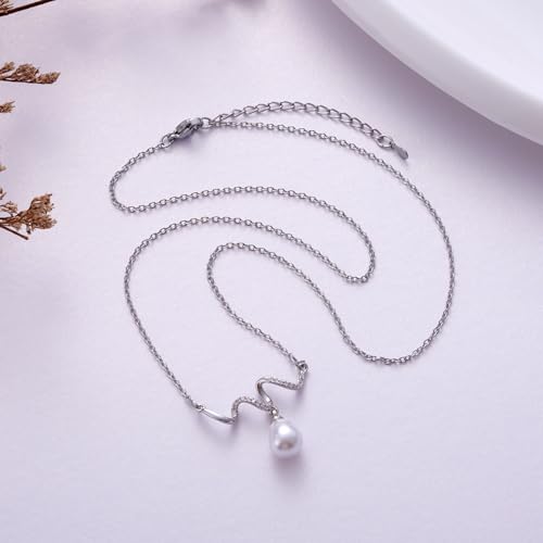 Ralukiia Birthday Gift for Women Unique, 18th 21st 40th 50th 55th 60th 65th Birthday Gifts for Her, Wave Necklace for Mom Daughter Grandma Sister and Female Friend3