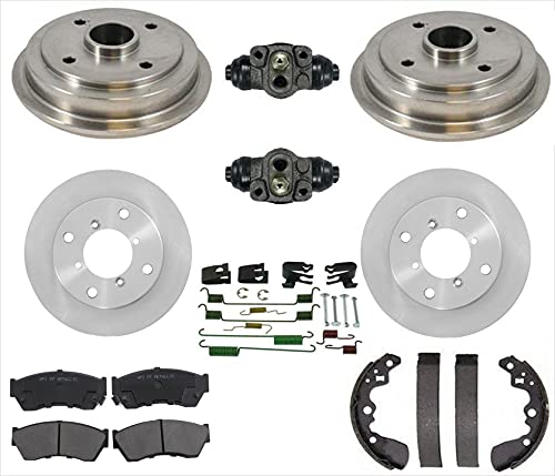 Mac Auto Parts Rotors Pads Drums Shoes Spring Replacement Kit Wheel Cyl For Geo Metro 95-97 2 Door Only
